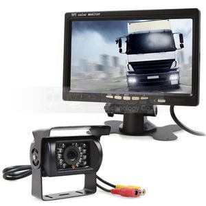 Système d'inversion DC12V-24V 7 pouces TFT LCD moniteur de voiture IR Vision nocturne vue arrière caméra CCD télécommande284l