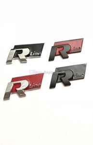 Autocollant autocollant auto métal 3d rline autocollant emblème r badge de ligne pour VW Golf GTI Beetle Polo CC Touareg Tiguan Passat Scirocco6170664