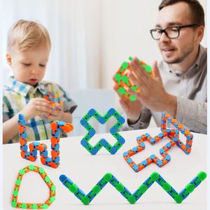 Cadena de descompresión wacky tracks pulsera fluida Los juguetes de los niños pueden combinar bloques de construcción de cadena de pista cadena de descompresión