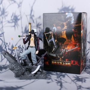 Jouet de décompression 16 cm Anime One Piece figurine Dracule Mihawk Combat ver. PVC Action Figure Collection Modèle Jouets Cadeau pour le mode de collection