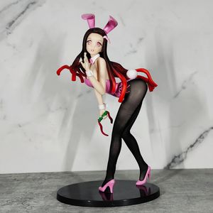 Decompression Toy 25cm Demon Slayer Kamado Nezuko Bunny Girl Sexy Anime Figure Kimetsu no Yaiba Nezuko Action Figure Japanese Adult Model Do