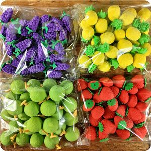 Jouet de décompression, un sac de 30 gommes créatives en forme de fruits et légumes, dessin animé en caoutchouc, cadeau de prix pour étudiants