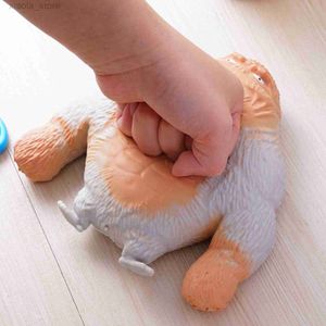 Jouet de décompression Big Orangutan Anti-stress Fidget Toy Squishy Élastique Soulagement Cadeau Jouets Stress Drôle Amusant Élastique Singe TPR Singe Gorilla Sq P7X9