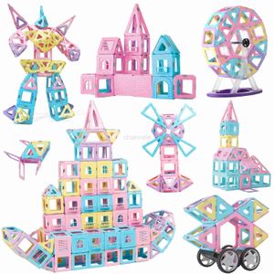 Bloques de juguete de descompresión para niños Magnets Conjunto de construcción de color Juegos de construcción magnética Montessori Toys for Girls Boys Babies Desarrollo 240412