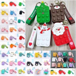 Decompression Toy Christmas Halloween Gifts Push Fidget Toys Sensory Autism Special Needs Anxiety Stress Reliever For Office Fluores Dhl6C