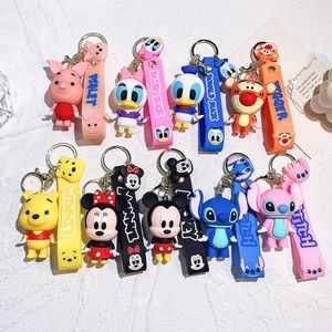 Jouet de décompression mignon caricot animal keychain souris cochon tigre keychain accessoires en gros