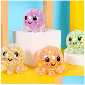 Juguete de descompresión Fidget Luz brillante Calamar Vent Ball Squeeze Doll Toys Bubble Octopus Regalo de cumpleaños para niños 61 Drop Entrega GIF DHHHYG