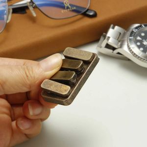 Descompresión juguete retro deslizador magnético metal fidget tarjeta de empuje mini juguetes sensoriales atertador giros