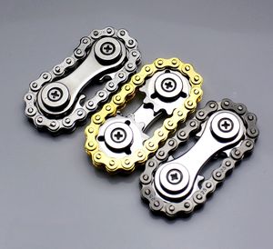 Decompression Toy Sprockets Flywheel Fingertip Gyro Fidget Spinner Antistress Anxiety Metal Bike Chains EDC Toys For Adult Kids 230607