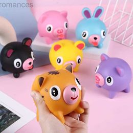 Décompression jouet parlant animal toys toys jabber ball langue out stress soulagent doux mignon tiger pig dog ball super cadeaux pour les enfants jouet pour bébé adulte d240425