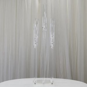 Décoration moderne Simple clair Transparent hydroponique fleur Arrangement acrylique Vase pour pièce maîtresse imake708