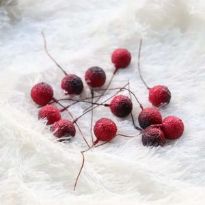 Plante de décoration 16Mm, Simulation de baies artificielles de noël en cristal, ornements de décoration faits à la main, petits fruits rouges Bayberry