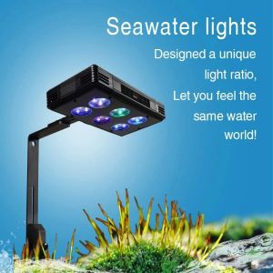 Decoraciones Acuario agua de mar Coral Luz 30W 52W Agua de mar Amanecer atardecer Cilindro de mar LED de espectro completo.Lámpara de abrazadera Sea Coral Light Tube