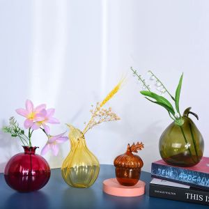Décorations créatives en forme de fruit en forme de grenade vase de citrouille vase vase hydroponique terrarium art table vase artisan