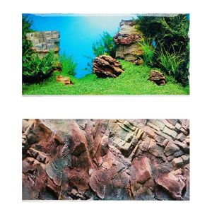 Decoraciones Juwel HD Fish Tank Fondo Pintura PVC Doble Cara Acuario Poster Decoración Wall338O