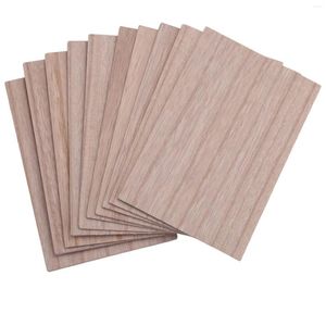 Figurines décoratives 10pcs feuilles de bois balsa assiette en bois 150 100 2 mm pour le modèle d'artisanat de maison de maison bricolage