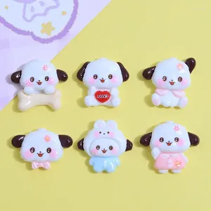 Figurines décoratives 10pcs Kawaii Dog Flatback Resin Cabochon for Hair Bows Center Scrapbooking Craft ACCESSOIRES DIY DÉCoration de la coque du téléphone