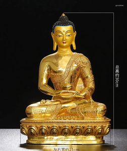 Decoratieve beeldjes 30 cm Amitabha Boeddha Statue Tibetaans Boeddhisme Brass Gilt Sakyamuni