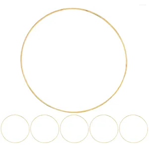 Figurines décoratives 6 PCS Catcher de rêve Cerceau bricolage Frame de métal anneaux floraux Gold Cercles Cercles Cercles