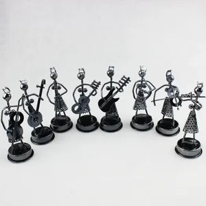Figurines décoratives 8 pièces Art Home Decoration Crafts Women Band Band Metal Ornaments for Music Lover Furniture Blank Space