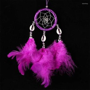 Figurines décoratives Beike Pomao Decoration montée Plume Round Round attraper Net Wall Room Wind Chimes