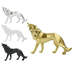 Figuritas decorativas, gran oferta, tótem abstracto, lobo, perro, estatua, adornos geométricos de resina, accesorios de decoración, regalos