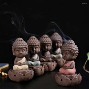 Figurines décoratives Céramique Bouddha Statue Brûler encens Braveur Sandalwood Home Decor Budda Budda Buda Bunner Colife Modern