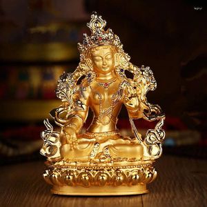Figurines décoratives efficaces vertes Tara Tranic dorure 14 cm or bouddha alliage métal bouddhiste fournisseurs maison/bureau décorer Statue