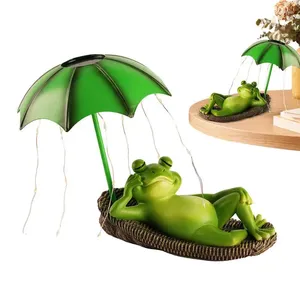 Figurines décoratives grenouille ornements de jardin statues de décoration à énergie solaire décor extérieur pour arbres balcons parterres de fleurs clôtures