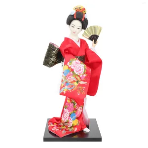 Figuras decorativas Kimono Geisha Figurine Decoración de la estatua del hogar