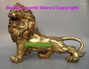 Figurines décoratives grandes # top cool home store Company Good Luck Success Decoration Talisman Recruit Money Copper Lion Exorcise Feng Shui