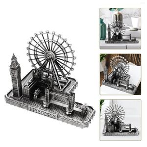 Figurines décoratives Londres modèle Tower Bridge City célèbres bâtiments Big Ben Architecture horloge Figurine Statue Sculpture britannique Souvenir