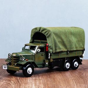 Figuras decorativas TRUT TRUC Ejército Modelo de aleación Verde Simulación Decoración de automóviles Vehículo