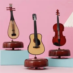 Figuras decorativas Violín nostálgico Exquisito artesanía Diseño único de tendencia Instrumento musical para niños Amantes de la música de juguete Azul