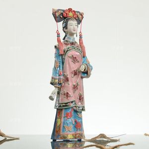 Figurines décoratives Objets Antique Belle Figurine d'ange Culture Chinoise Femme Porcelaine Mode Poupées Sculptures Vintage Statue Hom