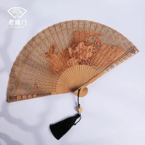 Figurines décoratives | Éventail en bois de santal Usine de bois de santal à Suzhou Artisanat cadeau de haute qualité - Lotus parfumé classique