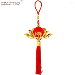 Figurines décoratives traditionnelles suspendues de fleur de lotus ornement de festival en plastique lanterne lanterne décor de style chinois