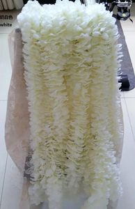 Fleurs décoratives de 1 m de long artificiel blanc cattleya orchidées cordes de mariage fleur de fleur de fleur florale accessoires en gros 100pcs / lot