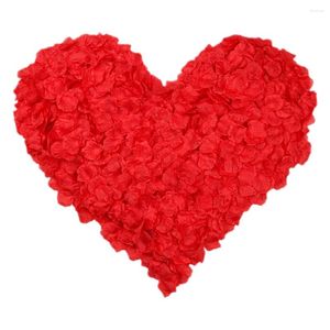 Fleurs décoratives 1 ensemble Pétales roses rouges artificielles Fake Flower Wedding Mariage de la Saint-Valentin Décoration