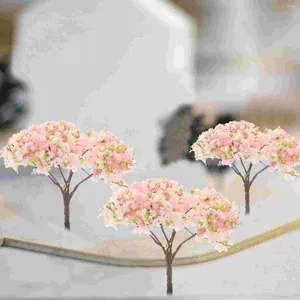 Fleurs Décoratives 10 Pcs Modèle D'arbre Architectural Faux Plantes Terrarium Récipients En Verre Branche Fleur De Cerisier Ornements Abs Simulé Homme