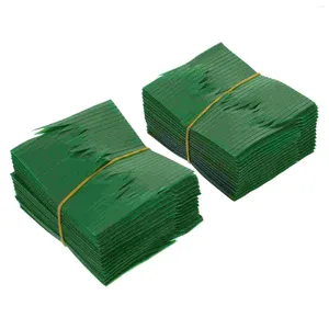 Flores decorativas 1000 Uds eucalipto con hojas Sushi hierba divisor Bento caja decoración japonesa Baran verde para el hogar