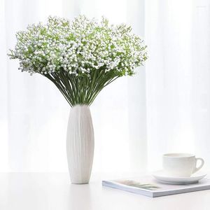 Fleurs décoratives 10pack lot gypsophile écologique artificiel pour tous les besoins décoration de maison facile à nettoyer