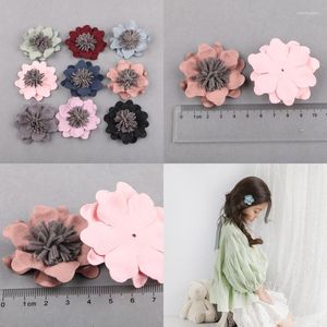 Fleurs décoratives 10 pièces/lot, Mini étamine en tissu velours pour filles, accessoires pour cheveux d'enfants, Corsage et bandeau, matériel de bricolage