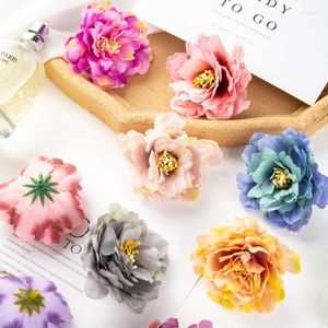 Flores decorativas 10 piezas multicolor artificiales peluches de recursos de recursos de recursos