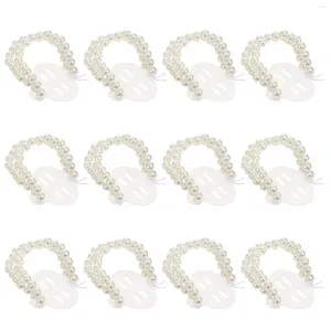 Flores decorativas 12 PCS Pearl Bridal Pearls Pearls Brides de honor Prom Boutonniere Flor de boda