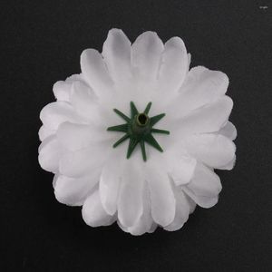 Fleurs décoratives 150 pièces œillets artisanat fleur artificielle soie têtes sphériques décor de mariage blanc