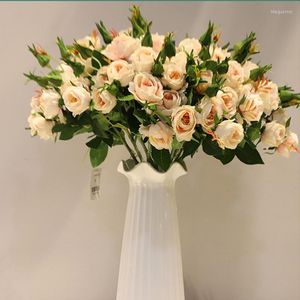 Fleurs décoratives 1 pc Gypsophile Soie Fleur De Prunier Artificielle Faux Fleur Tige En Plastique Pour DIY Noël Maison Mariée Bouquet De Mariage