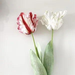 Fleurs décoratives 1 pièce, fleur artificielle de haute qualité 68cm, faux pliable, couleur vive, perroquet 3D, tulipe, Simulation vibrante