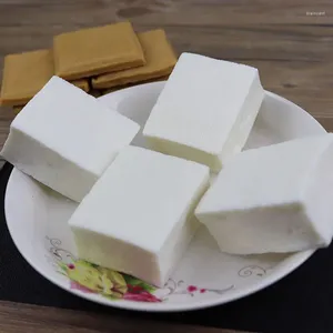 Fleurs décoratives 1pc simulation tofu bloc faux modèle de nourriture séchée
