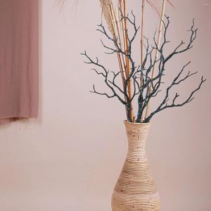 Flores decorativas 2 piezas rama de árbol artificial ramas creativas decoraciones de café emulación retro hogar plástico vintage boda DIY ornamento